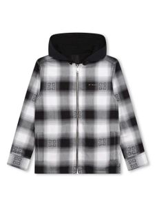 Givenchy Kids surchemise à carreaux - Noir