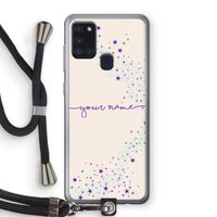 Sterren: Samsung Galaxy A21s Transparant Hoesje met koord