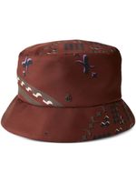 Maison Michel Axel logo-charm bucket hat - Marron - thumbnail