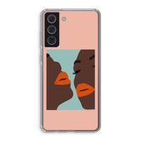 Orange lips: Samsung Galaxy S21 FE Transparant Hoesje