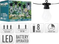 Soellaart Feestverlichting 8 x 5 LED Lampen Wit