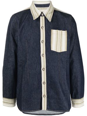 Wales Bonner chemise Miles en jean - Bleu