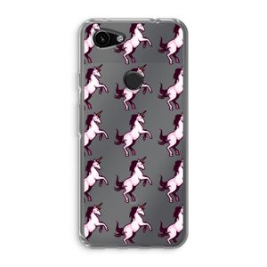 Musketon Unicorn: Google Pixel 3a Transparant Hoesje