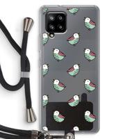 Vogeltjes: Samsung Galaxy A42 5G Transparant Hoesje met koord