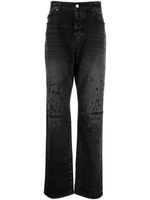 AMIRI distressed straight-leg jeans - Noir