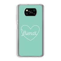 Friends heart pastel: Xiaomi Poco X3 NFC Transparant Hoesje