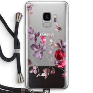 Mooie bloemen: Samsung Galaxy S9 Transparant Hoesje met koord