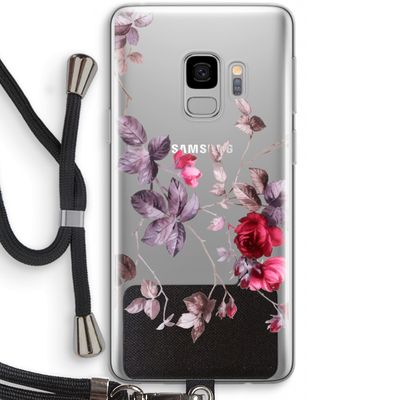 Mooie bloemen: Samsung Galaxy S9 Transparant Hoesje met koord