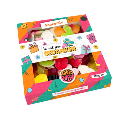 Snoeppakket “Ik wil jou bedanken” mix snoep