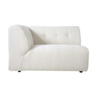 HKliving Vint bank left 1,5-seat Boucle Cream