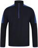 Finden+Hales FH571 Adults 1/4 Zip Midlayer With Contrast Panelling - Navy/Royal - XXL