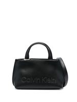 Calvin Klein sac cabas à plaque logo - Noir - thumbnail