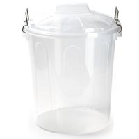 Plasticforte Afvalemmer met deksel - transparant - 21L - kunststof - 42,5 cm Plasticforte Afvalemmer met deksel - transparant - 21L - kunststof - 42,5 cm
