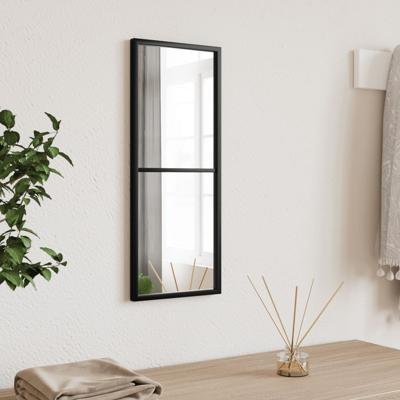 VidaXL Wandspiegel rechthoekig 20x50 cm ijzer zwart
