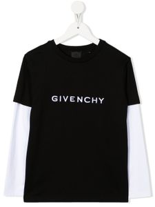 Givenchy Kids t-shirt à design superposé - Noir