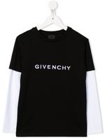 Givenchy Kids t-shirt à design superposé - Noir