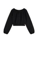 NoBell Zomer blouse meisjes Zwart - embroidery chiffon - Timre