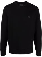 Emporio Armani sweat à patch logo - Noir - thumbnail