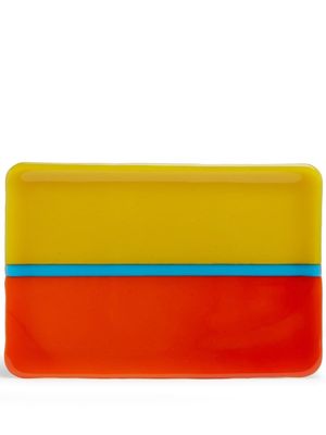 Les-Ottomans plateau Murano à design colour block - Jaune