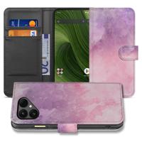 Roze-Paars Waterverf Fairphone 6 Book Case