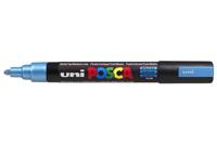 Paintmarker uni posca pc5m m metallic blauw