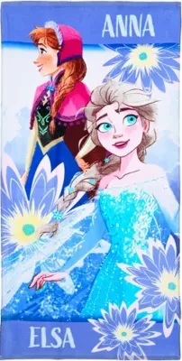 Frozen strandlaken Anna & Elsa 70 x 140 cm - katoen Frozen strandlaken Anna & Elsa 70 x 140 cm - katoen