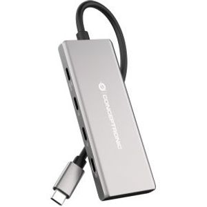 Conceptronic HUBBIES17G interface hub USB 3.2 Gen 2 (3.1 Gen 2) Type-C 10000 Mbit/s Grijs