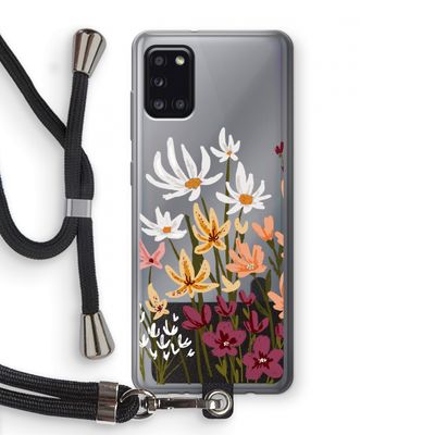 Painted wildflowers: Samsung Galaxy A31 Transparant Hoesje met koord