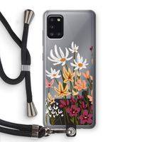 Painted wildflowers: Samsung Galaxy A31 Transparant Hoesje met koord