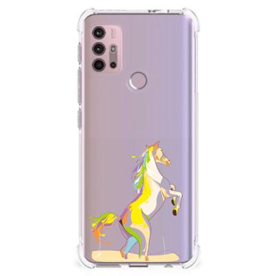 Motorola Moto G30 | G20 | G10 Stevig | Bumper Hoesje | Horse Color Motorola Moto G30 | G20 | G10 Stevig | Bumper Hoesje | Horse Color