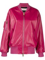 Blanca Vita veste bomber en cuir artificiel - Rose - thumbnail