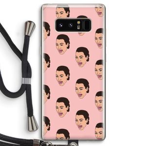 Ugly Cry Call: Samsung Galaxy Note 8 Transparant Hoesje met koord