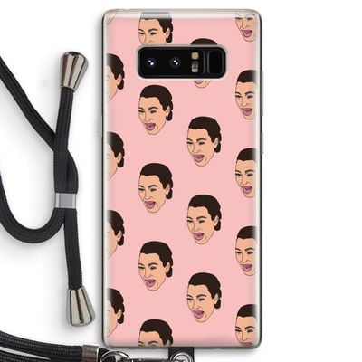 Ugly Cry Call: Samsung Galaxy Note 8 Transparant Hoesje met koord
