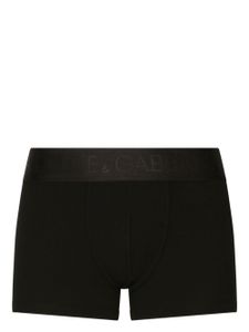 Dolce & Gabbana boxer en coton à bande logo - Noir