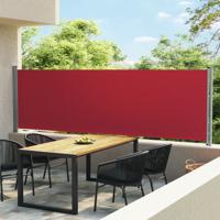 Tuinscherm uittrekbaar 140x600 cm rood - thumbnail