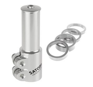 A-head Stuurpenverlenger satori 1-1/8" - zilver