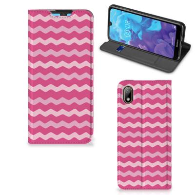 Huawei Y5 (2019) | Hoesje met Magneet | Waves Pink