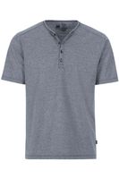 TRIGEMA Comfort Fit T-Shirt Henley kraag steengrijs, Melange - thumbnail