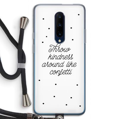 Confetti: OnePlus 7 Pro Transparant Hoesje met koord