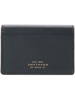Smythson portefeuille à rabat à pression - Noir