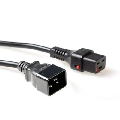 ACT AK5045 Netsnoer C19 IEC Lock | C20 | Zwart | 2 meter