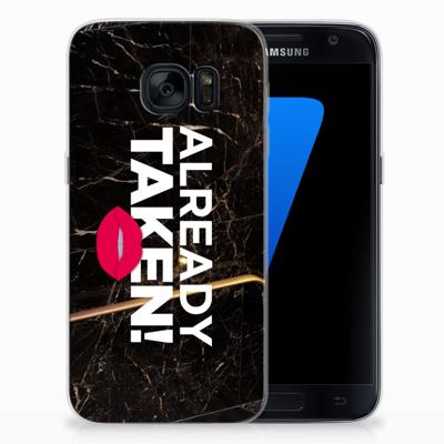 Samsung Galaxy S7 | Siliconen hoesje | met naam Already Taken Black