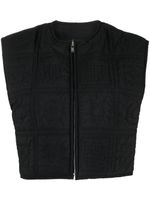 Nanushka gilet matelassé à coupe crop - Noir