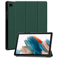 Basey Samsung Galaxy Tab A8 Hoesje Kunstleer Hoes Case Cover -Donkergroen - thumbnail