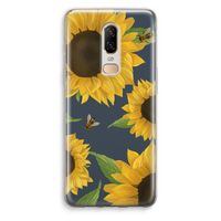 Sunflower and bees: OnePlus 6 Transparant Hoesje