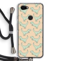 Dinos: Pixel 3a Transparant Hoesje met koord