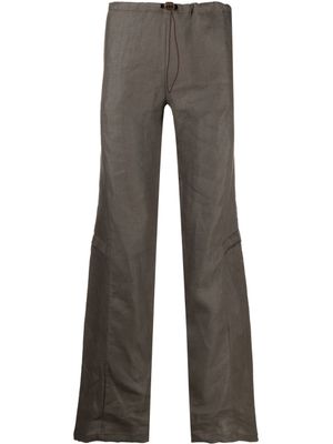 Robyn Lynch pantalon en lin à poches cargo - Marron