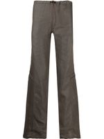 Robyn Lynch drawstring-waist linen cargo trousers - Marron