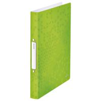 Ringband leitz wow a4 2-rings o-mech 25mm pp groen