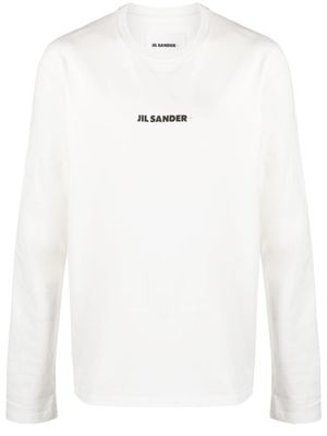 Jil Sander t-shirt en coton à logo imprimé - Blanc